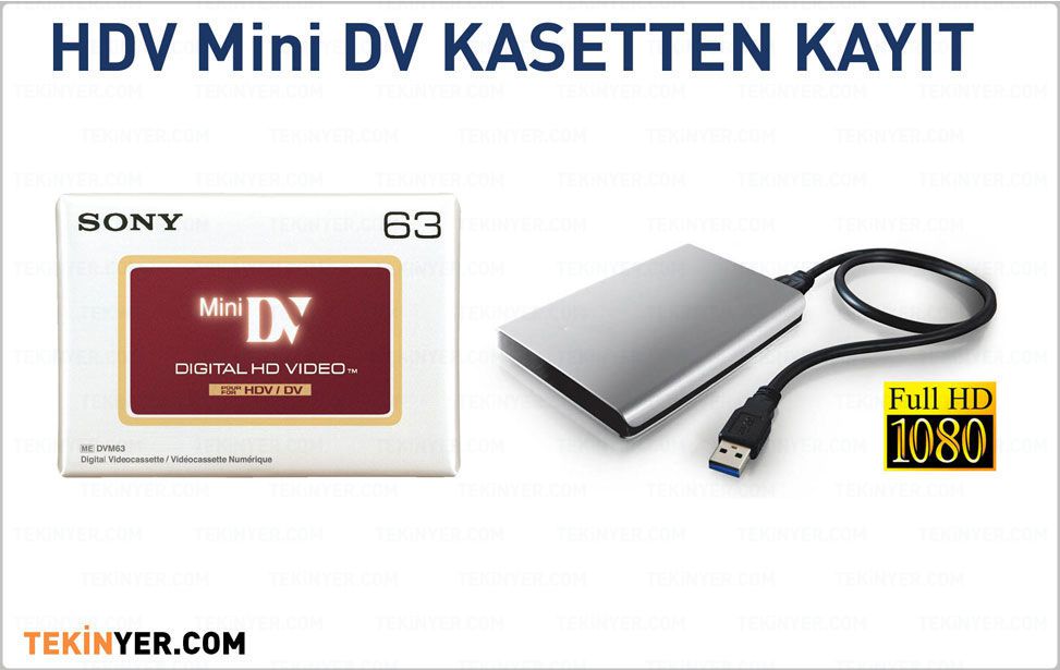 Mini HD-HDV Kasetten Kayıt Aktarım