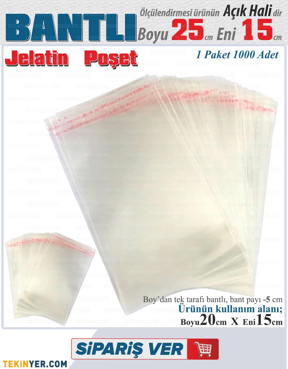 15x25 Bantlı Jelatin