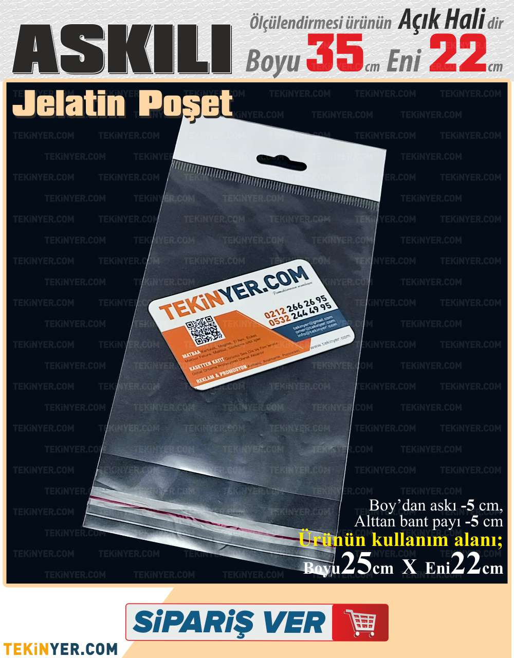 22x35 cm Askılı Jelatin