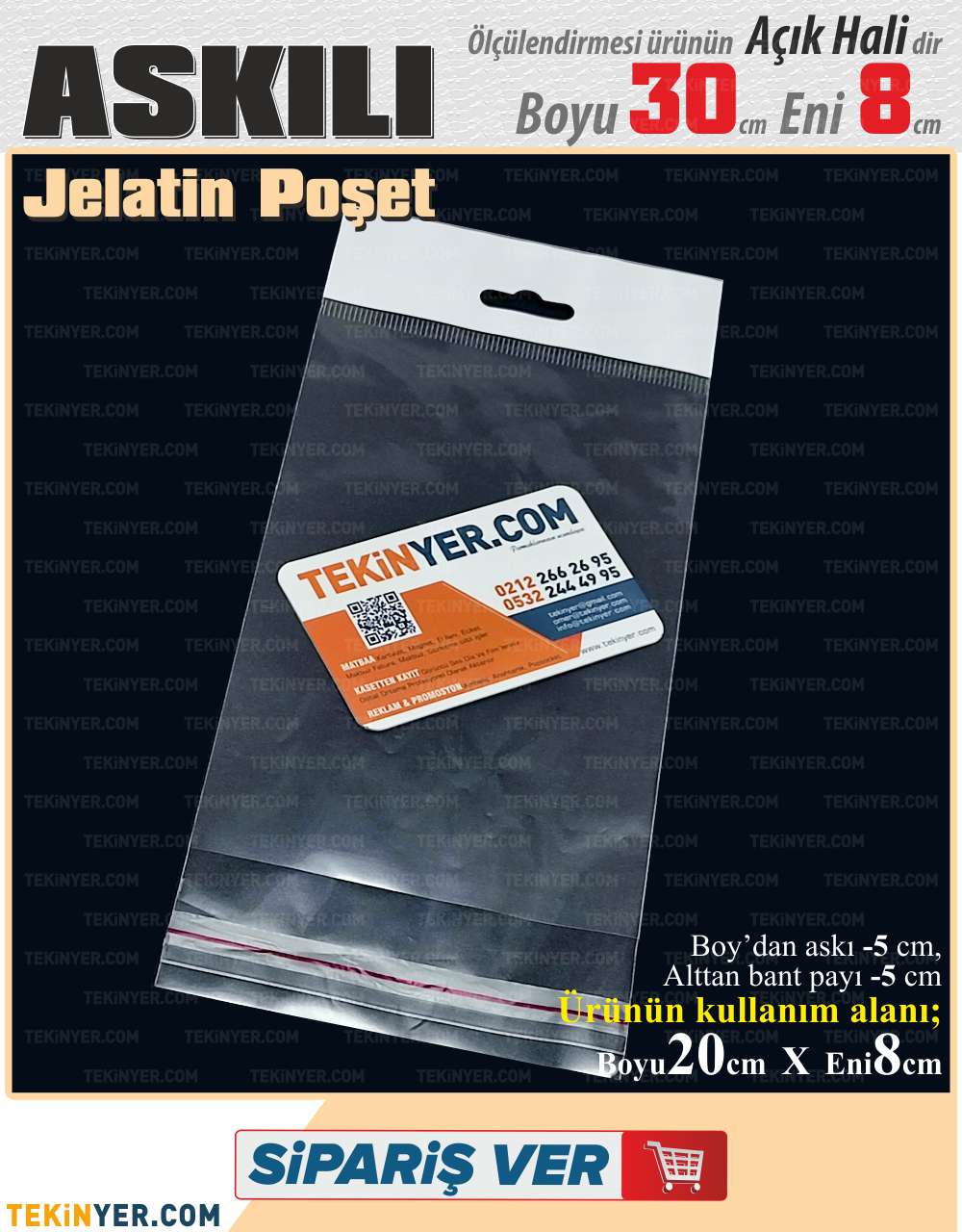 8x30 cm Askılı Jelatin
