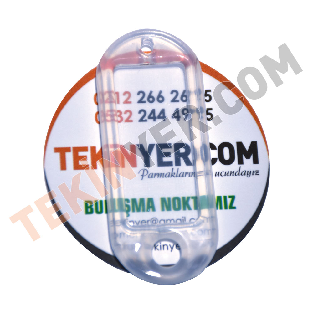 Şeffaf Plastik Anahtarlık